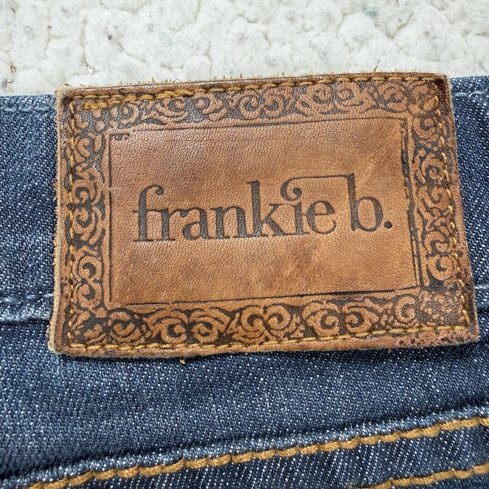 Frankie B Bootcut Jeans Women's 8 (32x30) USA Y2K Boho Western Flare Low Rise - Picture 5 of 14